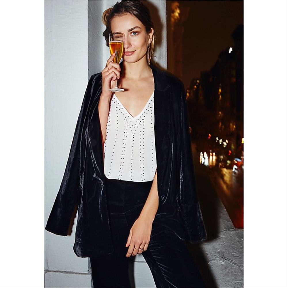NWT Free People Libson Luxe Velvet Suit